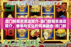 澳门新葡京酒店简介-澳门新葡京酒店简介，奢华与文化的完美融合-澳门新葡京酒店简介