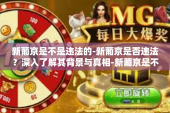 新葡京是不是违法的-新葡京是否违法？深入了解其背景与真相-新葡京是不是违法的