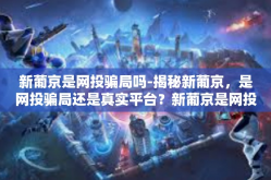 新葡京是网投骗局吗-揭秘新葡京，是网投骗局还是真实平台？新葡京是网投骗局吗