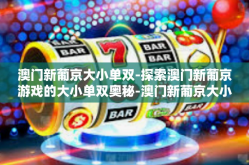 澳门新葡京大小单双-探索澳门新葡京游戏的大小单双奥秘-澳门新葡京大小单双