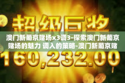 澳门新葡京赌场x3调3-探索澳门新葡京赌场的魅力 调入的策略-澳门新葡京赌场x3调3