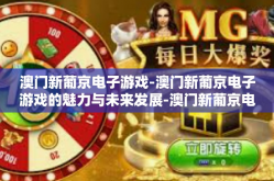 澳门新葡京电子游戏-澳门新葡京电子游戏的魅力与未来发展-澳门新葡京电子游戏