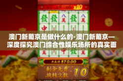 澳门新葡京是做什么的-澳门新葡京—深度探究澳门综合性娱乐场所的真实面貌-澳门新葡京是做什么的