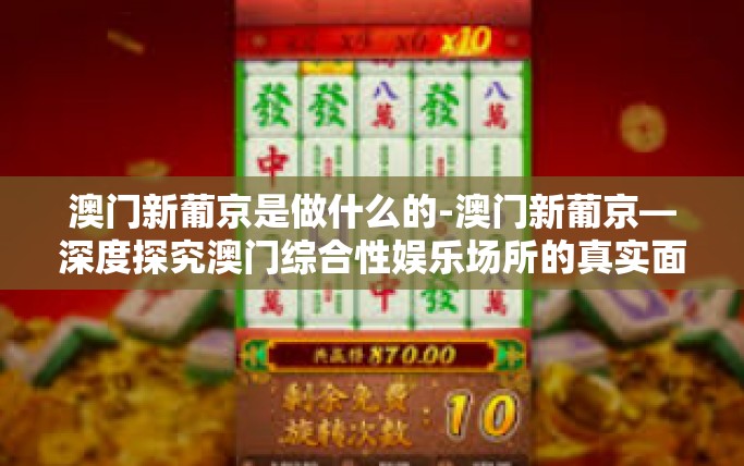 澳门新葡京是做什么的-澳门新葡京—深度探究澳门综合性娱乐场所的真实面貌-澳门新葡京是做什么的