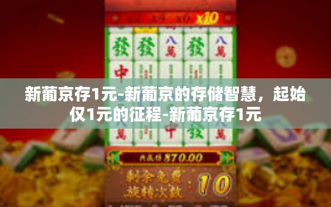 新葡京存1元-新葡京的存储智慧，起始仅1元的征程-新葡京存1元
