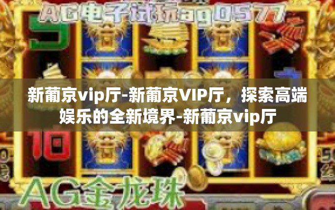 新葡京vip厅-新葡京VIP厅，探索高端娱乐的全新境界-新葡京vip厅